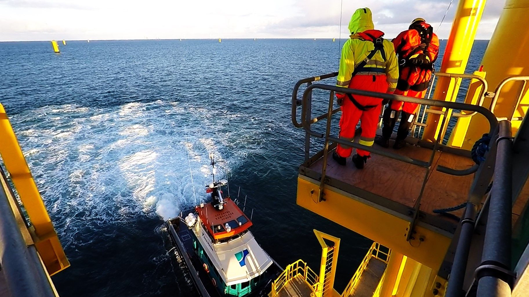 Gemini wind farm offshore high voltage substation - Boat Transfer